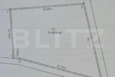 Teren Construcții de 984 mp, în Exterior Sud