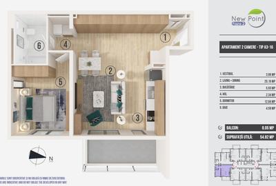 Apartament 2 camere Pipera - Avans 10.000 euro - 4
