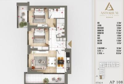 AP. 3CAM. BLOC PREMIUM FINALIZAT,MUTARE IMEDIATA / ASTORIUM LIFE! - 2