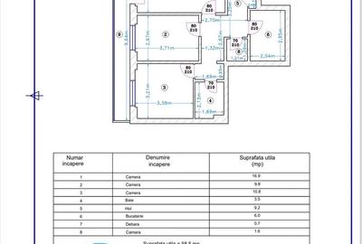 3 camere Bd. Timișoara | Bloc reabilitat | Etaj 1 - 15