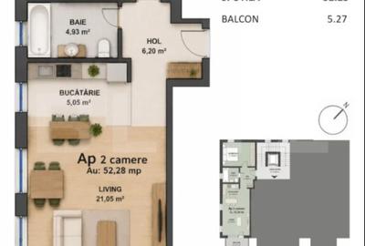Apartament 2 camere, 52.23 mp, zona Dorobantilor - 9