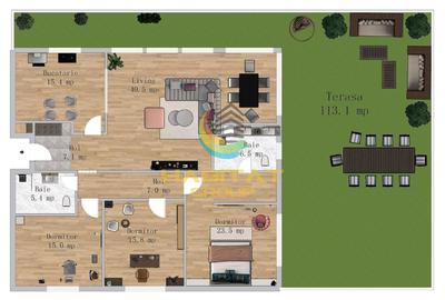Penthouse cu terasa de 113mp - parcare inclusa - 3