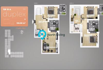 Duplex 4 camere, 91 mp + 38 mp terase, Sun Royal View - Piața Sudului - 11