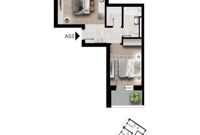 Apartament 2 camere , faza  5 Maniu 141 - 9