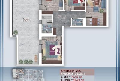 Apartament cu 3 camere decomandat în Theodor Pallady