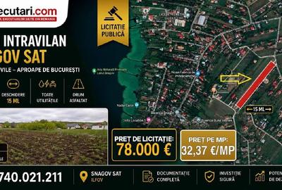 Teren Construcții intravilan de 2410 mp, în Snagov