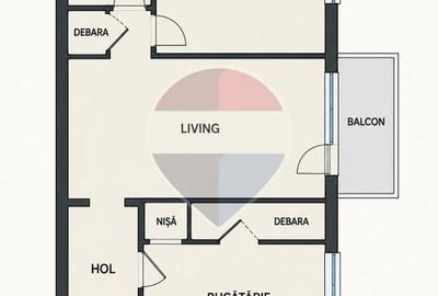 Apartament cu 2 camere în Central