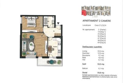 Apartament 2 camere - aproape metrou ! - 1