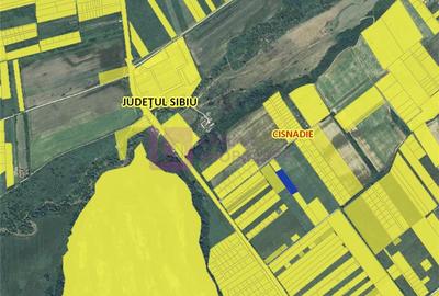 Teren extravilan | 2584 mp | Cisnadie, zona Sevis | 106 mp deschidere - 2