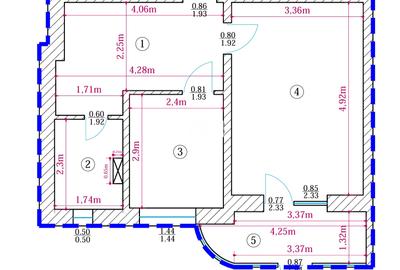 Apartament 1 camera,echipat complet,parter inalt cu balcon,acces exterior,Marate - 12
