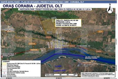 Teren Construcții extravilan de 32945 mp, în Exterior Sud