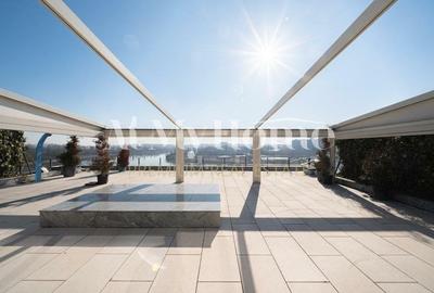 Penthouse cu 5 camere decomandat, mobilat în Barbu Văcărescu