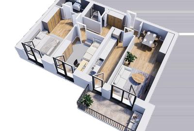 Apartament spatios cu 3 camere la 500m de metrou - 2