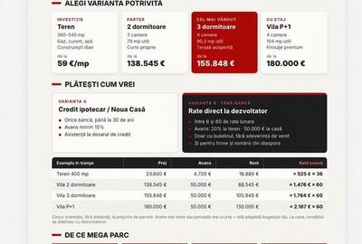 Case Terenuri Vidra  Avans plus rate, fără banca, COMISION 0 - 10
