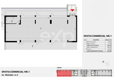 Spațiu comercial, de 218.19 mp, în Zorilor
