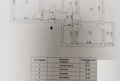 Apartament La Cheie - 3 camere confort 1 decomandat - Obor. Supr.67mp. - 9