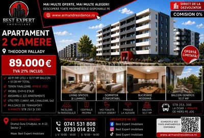 Apartament cu 2 camere semidecomandat în Theodor Pallady