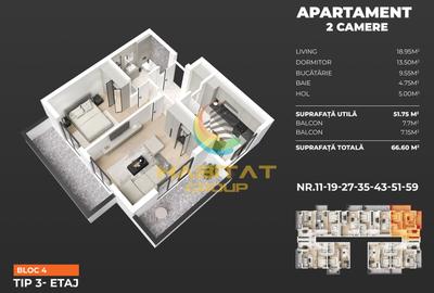 Apartament cu 2 camere decomandat în Sud-Est