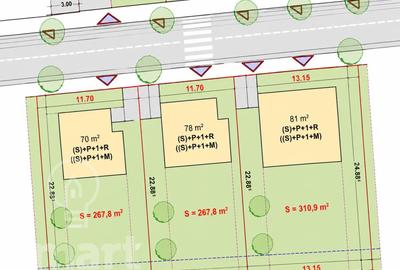 Teren Construcții intravilan de 735 mp, în Borhanci
