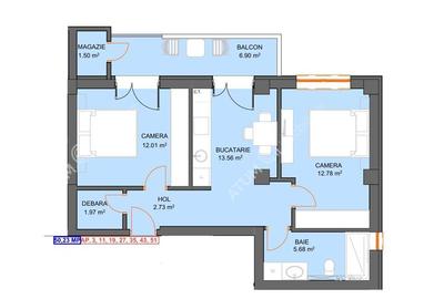 Apartament cu 2 camere etajul 1 cu loc de parcare zona Doamna Stanca - 4