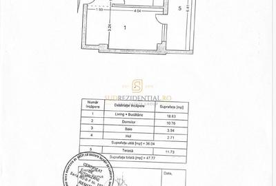 Apartament tip studio, 47.8 mp, ansamblu rezidential, gata de mutare - 9