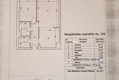 Apartament spațios 2 camere (78 mp total) | Open-Space | Dressing Balcon spațios - 15