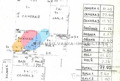 Apartament 3 camere, 80 mp, Manastur - 5