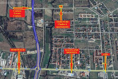 Teren pentru cladire cu 6ap - Acces la Drumul Boilor - Mosnita - 100e/mp+TVA - 2