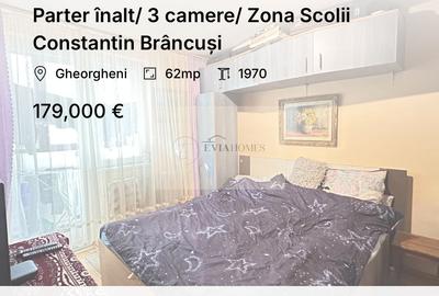 Parter înalt/ 3 camere/ Zona Scolii Constantin Brâncuși - 1