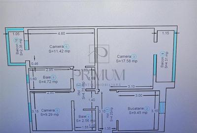 Apartament cu 3 camere decomandat în Aradului