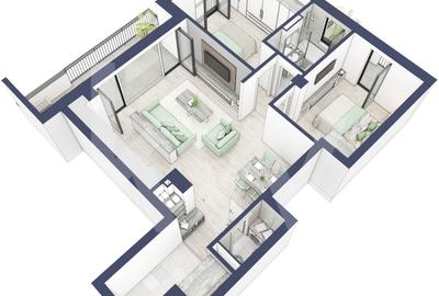 Apartament 3 camere, etaj 2, intabulare vara 2026 - 2