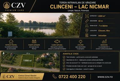 Teren Construcții intravilan de 1000 mp, în Clinceni