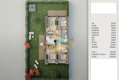 Pallady 4 camere 97 mp + curte 233 mp LUX gata de mutare - 2