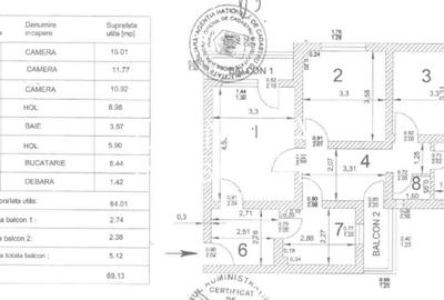 Vanzare apartament 3 camere, in Tg. Jiu, zona centrala - str. Nicolae Balcescu - 9