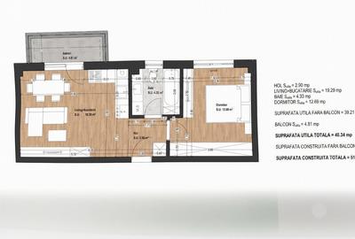 Apartament 2 camere 40mp | 0 comision | Otopeni Avram Iancu | Parcare - 7