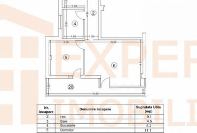 Apartament cu 2 camere decomandat în Mamaia-Sat