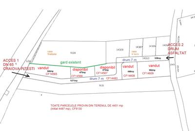 Teren Construcții intravilan de 473 mp, în Albota