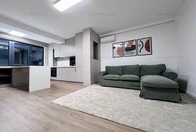 Apartament cu 2 camere semidecomandat, mobilat în Pipera