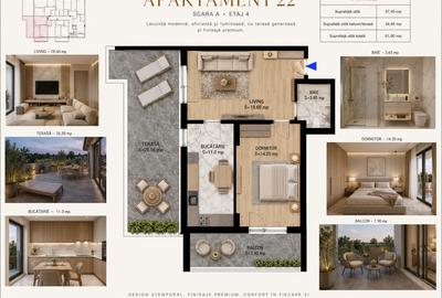 Apartament cu 2 camere decomandat în Titan