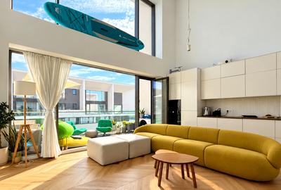 Penthouse cu 3 camere decomandat, mobilat în Pipera