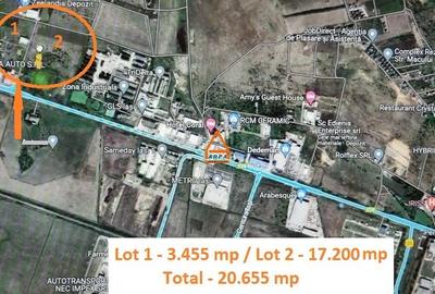 Teren intravilan industrial - 3455 mp - 20655 mp , Zona Metro , E 58 - Miroslava - 2
