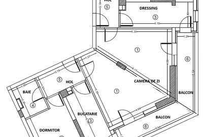 Apartament cu 3 camere decomandat în Militari