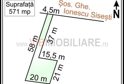 Teren intravilan de 571 mp, în Băneasa