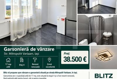 Garsonieră semidecomandată, mobilată în Nicolina