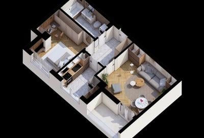 Apartament cu 2 camere decomandat în Cug