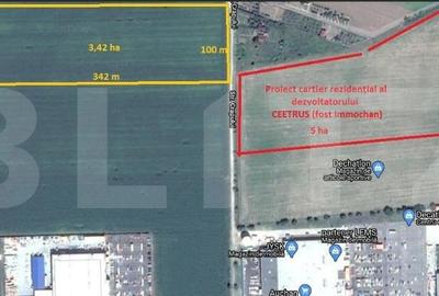 Teren Construcții extravilan de 34200 mp, în Careiului