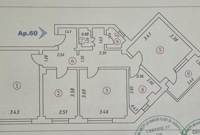 Apartament cu 3 camere decomandat, mobilat în Casa de Cultură