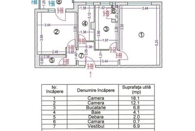 De vanzare - Apartament decomandat Zona Maior Bacila - 3