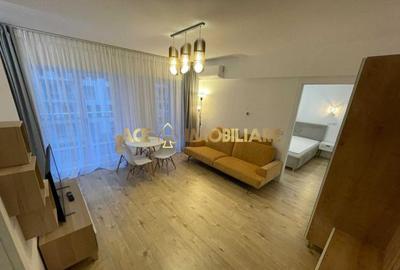 Apartament cu 2 camere semidecomandat, mobilat în Pipera