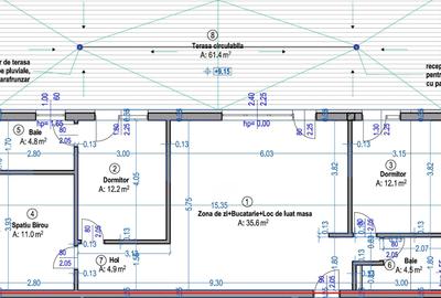 Apartament penthouse 4 camere, teresa 61 mp, Arad, comision 0 - 7